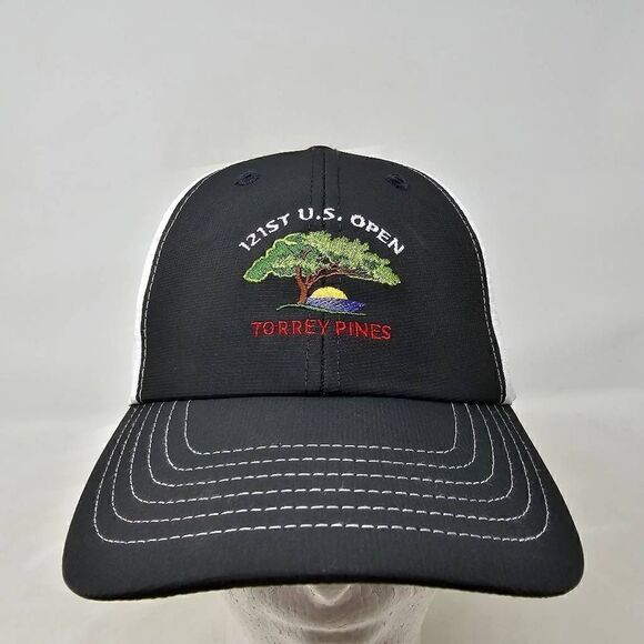 121ST US OPEN TORREY PINES GRAY WHITE IMPERIAL HAT CAP STRAPBACK EUC - Picture 1 of 7